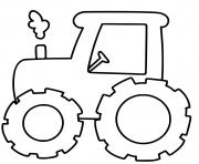 Coloriage tracteur facile pour maternelle