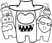 Coloriage Among Us Halloween