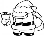 Coloriage Among Us Santa