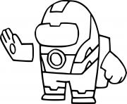 Coloriage Among Us Ironman