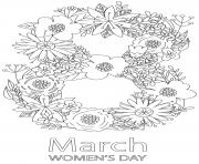 Coloriage 8 mars journee internationale des droits de la femme