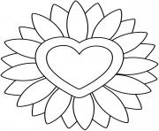 Coloriage soleil coeur fleur journee de la femme