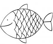 Coloriage poisson avril simple facile