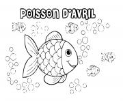 Coloriage poisson d avril 2022