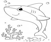 Coloriage baby shark bebe requin adorable