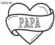 Coloriage papa coeur