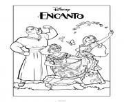 Coloriage disney encanto la fantastique famille Madrigal