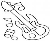 Coloriage guitare instrument de musique