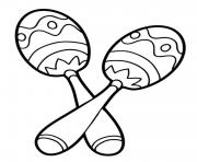 Coloriage maracas instrument de musique