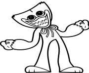 Coloriage huggy wuggy dancing