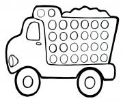 Coloriage pop it camion