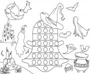 Coloriage pop it halloween fantomes