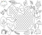 Coloriage pop it automne