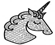 Coloriage pop it licorne