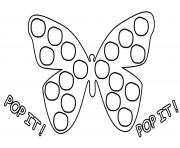 Coloriage pop it papillon