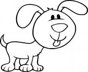 Coloriage chiot avec de grande oreille