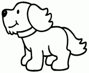 Coloriage chiot simple maternelle