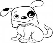 Coloriage petit chiot chien