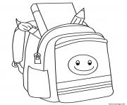 Coloriage cartable rentree scolaire sac a dos