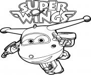 Coloriage Super Wings Jett Avion Rouge est genereux