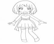 Coloriage Chibi Uraraka my hero academia