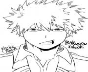 Coloriage bakugou katsuki my hero academia