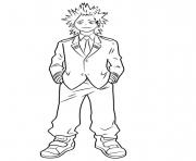 Coloriage Kirishima Standing