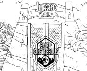 Coloriage jurassic world la colo du cretace jurassic world camp creataceous