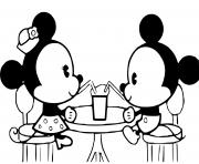 Coloriage mikey et minnie bebes