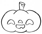 Coloriage citrouille kawaii halloween pour petit