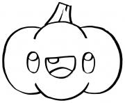 Coloriage citrouille kawaii halloween maternelle