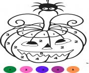 Coloriage citrouille araignee halloween magique