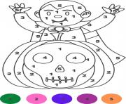 Coloriage vampire citrouille halloween magique