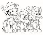 Coloriage ruben marcus avec une canne de noel pat patrouille