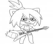 Coloriage Gacha Life Girl with Guitar