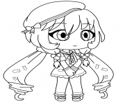 Coloriage Gacha Life Cute Anime Girl