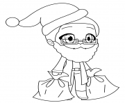 Coloriage Anime Santa Chibi Santa