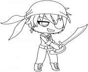 Coloriage Gacha Life Boy Pirate