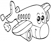 Coloriage avion maternelle facile