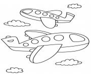 Coloriage avions maternelle