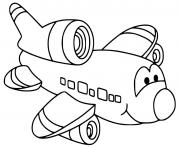 Coloriage avion facile boeing