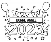 Coloriage bonne annee 2023