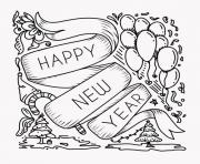 Coloriage happy new year