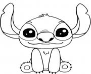 Coloriage stitch kawaii bebe