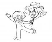 Coloriage clown maternelle facile pour enfants