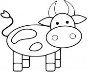 Coloriage vache maternelle facile