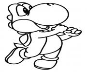 Coloriage Yoshi saute de joie