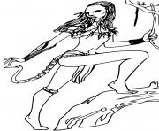 Coloriage avatar 2 neytiri femme forte