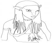 Coloriage avatar 2 neytiri guerriere