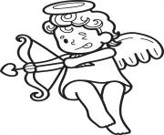 Coloriage mythologie romaine cupidon fevrier